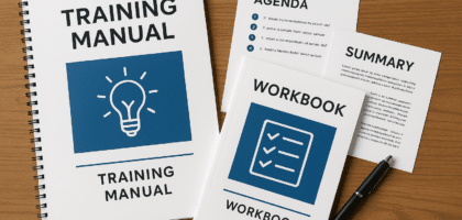 Cheap printed training material
